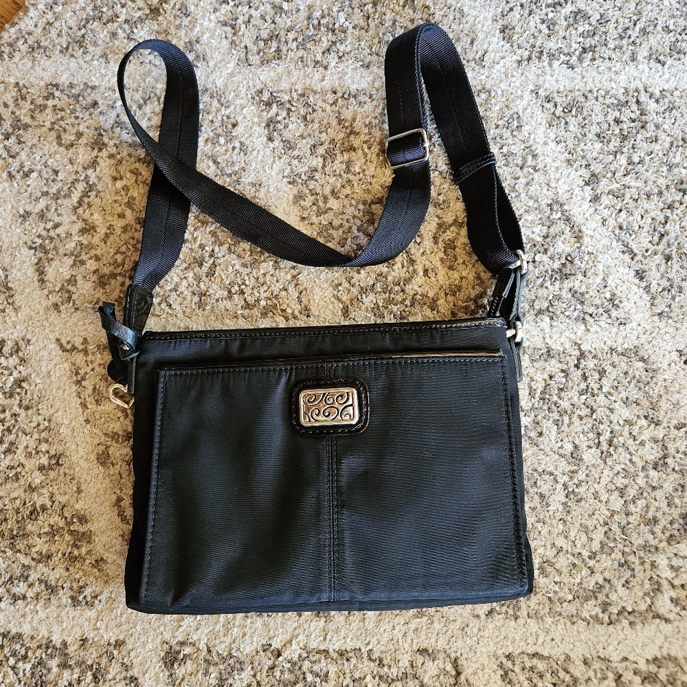 Brighton Black Crossbody, Front Wallet Organizer